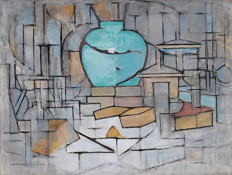 Piet Mondriaan. Stilleven met gemberpot von 1000 Schilderijen