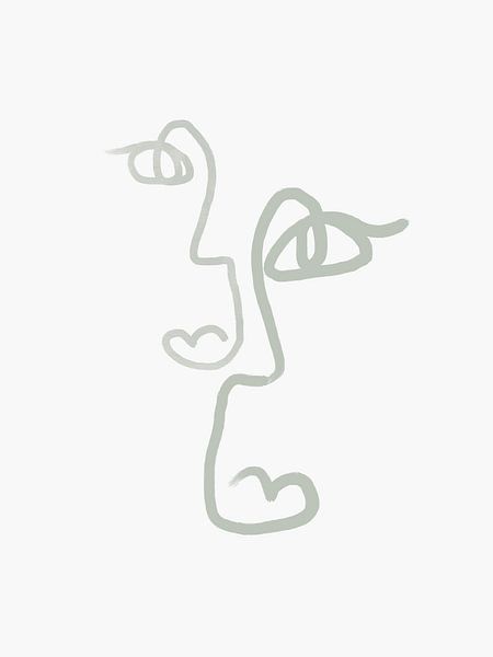 Double Faces | Salbei Grün von Bohomadic Studio