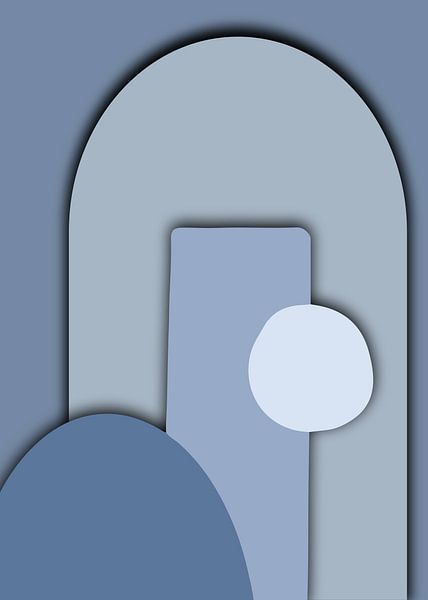 Méditation en bleu gris par Mad Dog Art