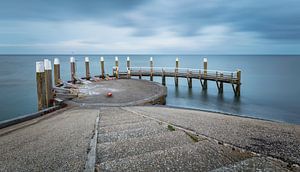 Hafeneinfahrt Oude Schild Texel von Martijn van Dellen