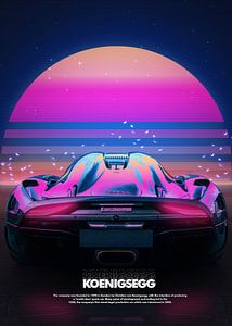 Affiche Koenigsegg Synthwave