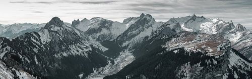 Panorama Ansicht zur Alpstein Bergkette