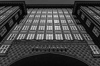 Chilehaus im Hamburger Kontorviertel  (Schwarz-Weiß