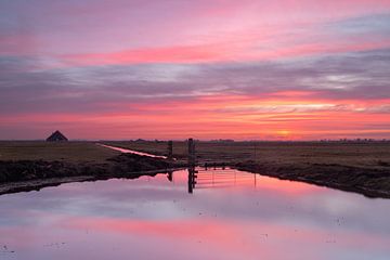 Spectaculaire zonsopkomst boven het Wormer en Jisperveld van Bram Lubbers
