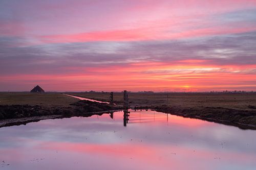 Spectaculaire zonsopkomst boven het Wormer en Jisperveld