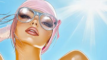 Woman enjoying the summer sun by Frank Heinz