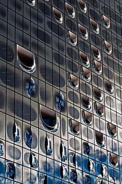 Glazen gevel van de Elbphilharmonie van Silva Wischeropp