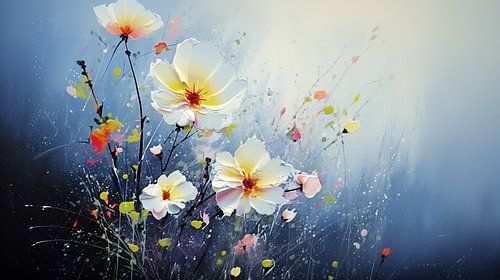 Abstracte Bloemen Schilderij