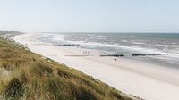 Typisch aanzicht van de kust aan de Noordzee