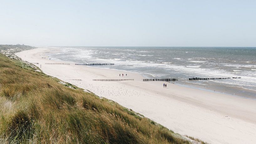 Typisch aanzicht van de kust aan de Noordzee van mitevisuals