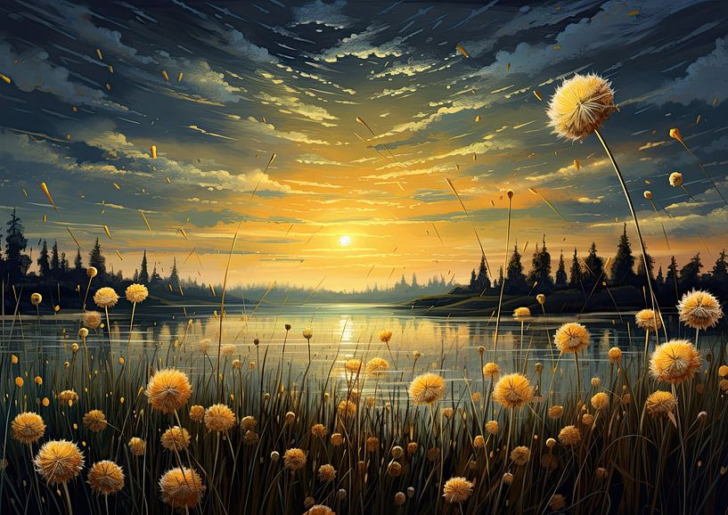 Dandelion art by Eye catching paintings