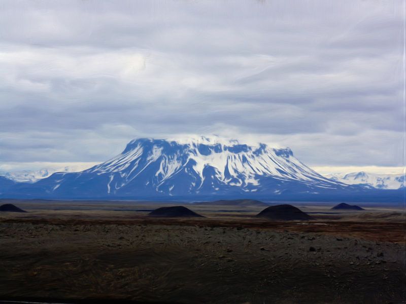 Gebirgslandschaft Island von Maurice Dawson