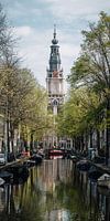Zuiderkerk from the Groenburgwal in Amsterdam.
