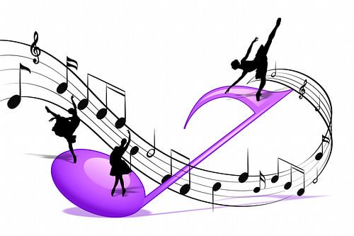 Dance on the sheet music