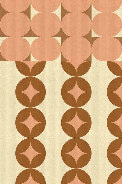 Modern abstract geometric art . Pattern in 70s retro style IV by Dina Dankers