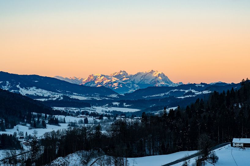 Sonnenaufgangsblick auf den Säntis von Leo Schindzielorz