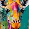 Bunte Giraffe von ARTemberaubend