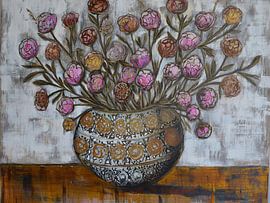 Chic Vase with Peonies