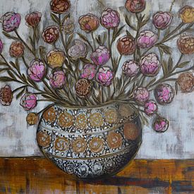 Elegant Vase with Peonies by Flower Studio