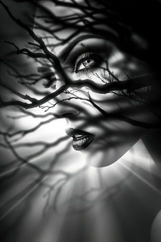 Mystieke Takken monochroom