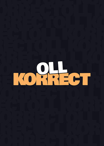 OLL KORRECT Slang Retro Typography Design