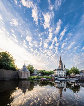 Reflection of the sunrise Spanjaardsgat in Breda by Joris Bax