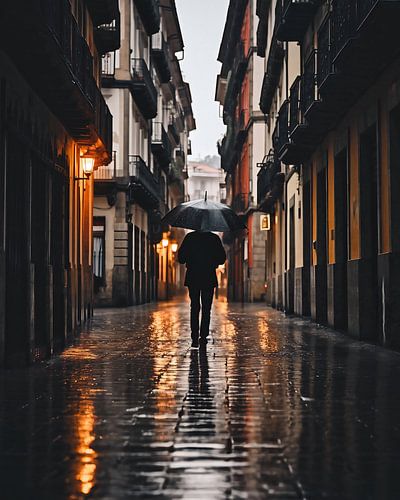 Regen in de stad
