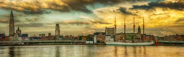 Antwerp by Night van Luc De Cock
