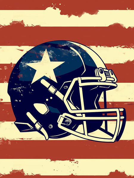 Amerikanischer Football Helm von Blind Deer Studio