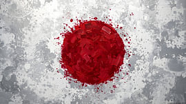 Abstract Japanese Flag