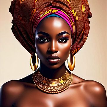 Afrikanische Frau mit Goldschmuck von All Africa