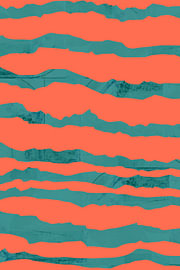 Rayures ondulées couleur corail sur cartissi