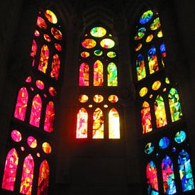 Glas-in-loodraam Sagrada Familia van Arty Crafty