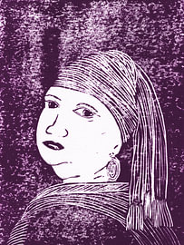 „Das Mädchen mit der Perle“ – lila von Kirsten Benschop-Pater