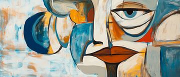 Abstract face in vibrant colours by Poster Art Shop