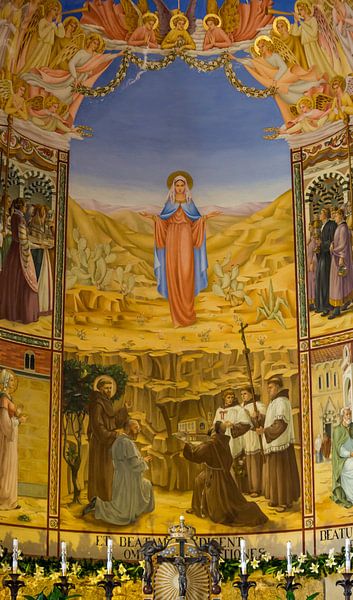 Fresco in the Church of the Visitation at Ein Kerem in Israel by Joost Adriaanse