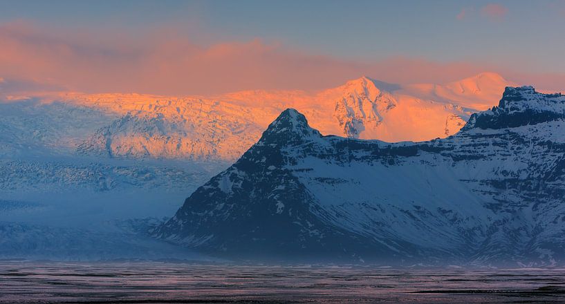 Zonsopkomst Vatnajökull Nationaal Park, IJsland van Henk Meijer Photography