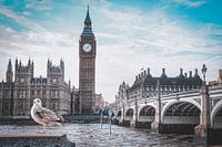 Big Ben, Londen in zwartwit met colour pop
