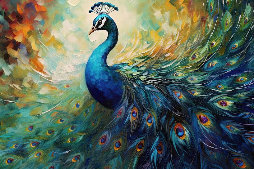 Peacock in Nature by Eye catching paintings