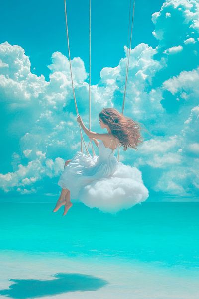 Balançoire dans les nuages par Poster Art Shop