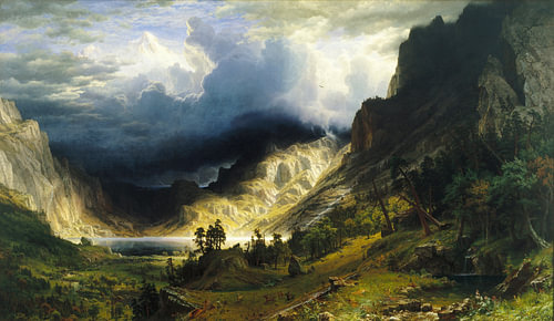 Storm in de Rocky Mountains, Mt. Rosalie, Albert Bierstadt