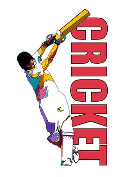 Cricket speler Pop Art