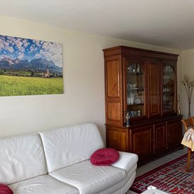 Klantfoto: Elmau bij de Wilder Kaiser in Tirol van Dieter Meyrl, op canvas