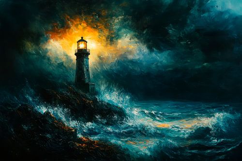 Vuurtoren Nacht Storm