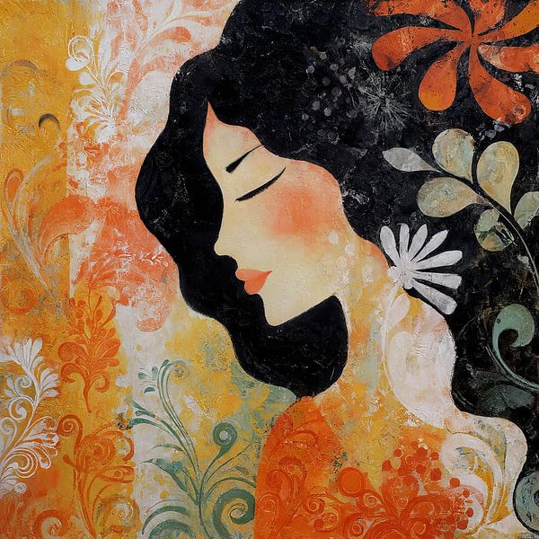 Woman with Orange by Art Whims