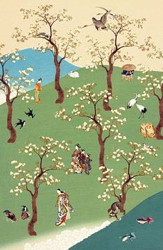 a Walk in a Japanese Park van Marja van den Hurk