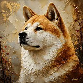 Akita Inu 1 von Johannas Art Creations
