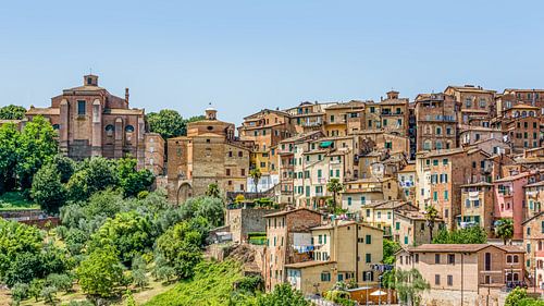 Oude huizen in het centrum van Siena