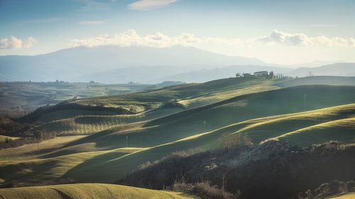 Rolling Hills of Val d'Orcia, Tuscany. December 2023