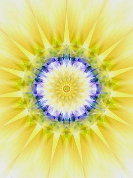 Mandala digital art 'Healing sun' van Ivonne Fuhren- van de Kerkhof